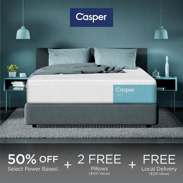 Casper Snow 12" Hybrid Medium Tight Top Queen Mattress in a Box