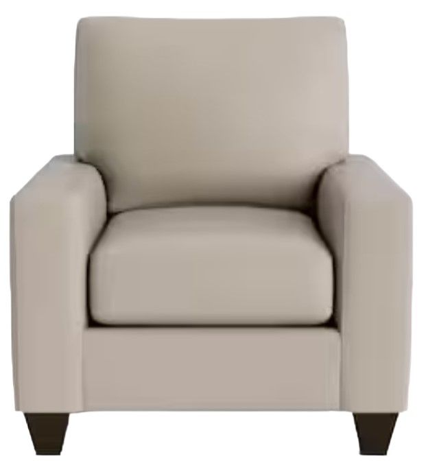 Bassett® Furniture Customizable Benchmade Premier Leather Large Track Arm Accent Chair-1