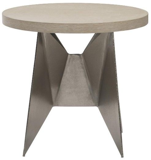 Bernhardt Solaria Dune Side Table with Nickel Base-2