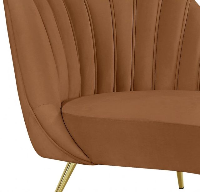 Meridian Furniture Margo Saddle Velvet Chaise Lounge-1