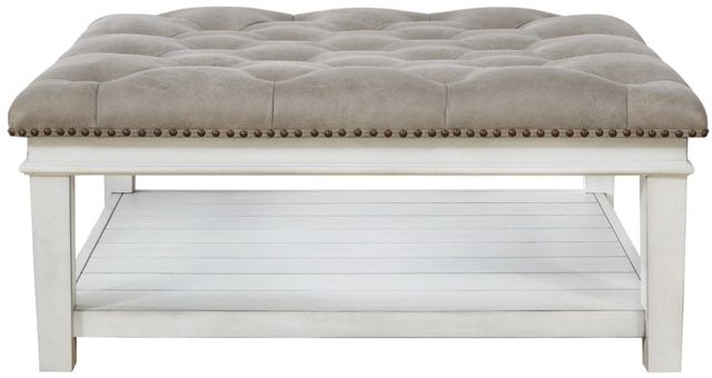 Signature Design by Ashley® Kanwyn Whitewash Ottoman-2