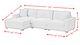 Elements International Arizona 3-Piece Steno Stone Modular Sectional and Left-Arm Facing Chaise-2