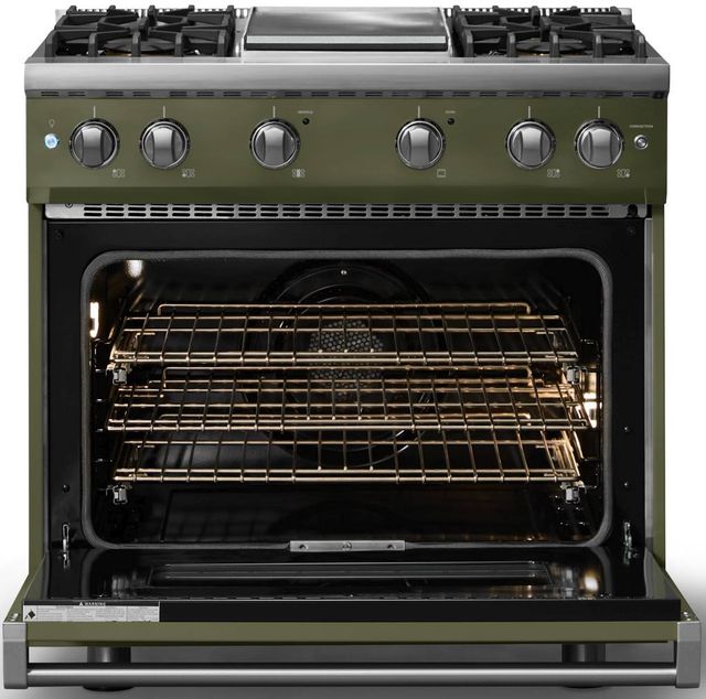 Viking® 5 Series 36" Martini Pro Style Gas (LP) Range with Polished Chrome Trim-1