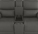 Flexsteel® Carter Smoke Power Reclining Loveseat with Console and Power Headrests and Lumbar-5