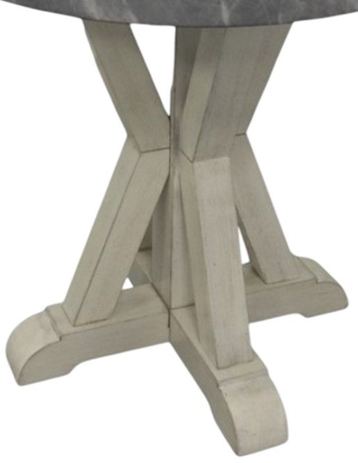 American Wholesale Furniture Whitney Grey End Table with White Base-2