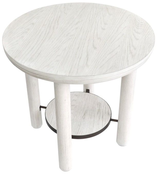 Magnussen Home® Sunset Cove Moonlight Pearl Round End Table-2