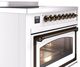 Ilve® Nostalgie II Noblesse 36'' Custom RAL Color Pro Style Induction Range with Burnished Trim-4