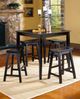 Homelegance® Saddleback Black Counter Height Stool-1