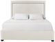 Bernhardt Morgan Beige/Espresso Upholstered King Panel Bed-1