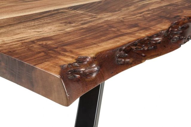 Modus Furniture Reese Natural Live Edge End Table with Black Base-3