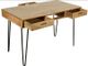 Jofran Inc. Rollins Natural Counter Table with Black Base-3