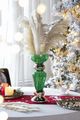 A & B Home Green/Silver 6" Flower Vase-4