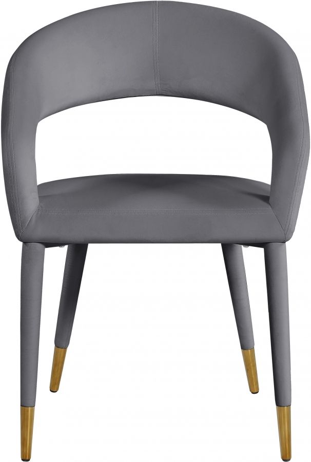 Meridian Furniture Destiny Grey Velvet Dining Chair-1