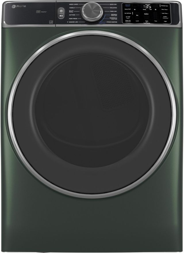 GE® Profile™ Jade Green Front Load Washer and Electric Dryer Laundry Pair-2