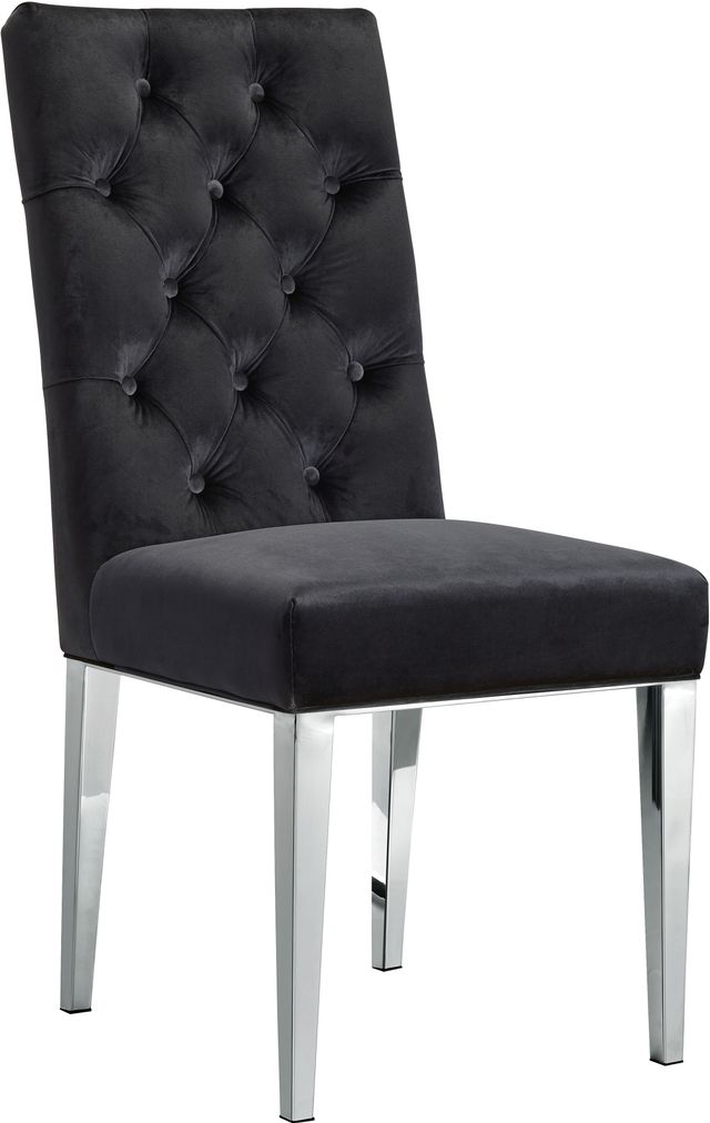 Meridian Furniture Juno Black Velvet Dining Chair-0