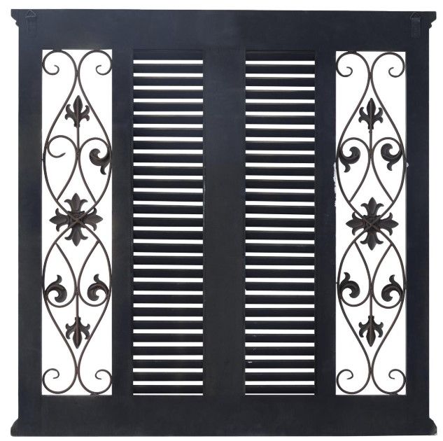Deco Marche Beige Scroll Window Shutter Wall Decor-2