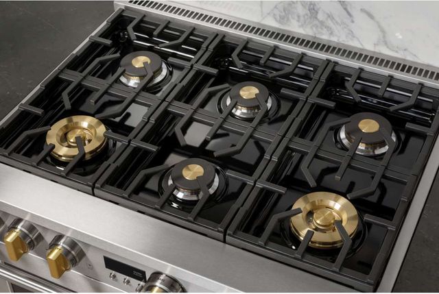 Monogram® Statement Collection 36" Stainless Steel Pro Style Slide In Natural Gas Range-5