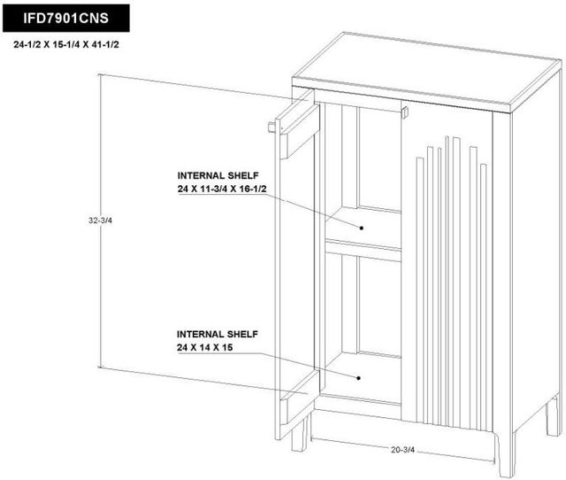 International Furniture Direct Porter Brown Console-2
