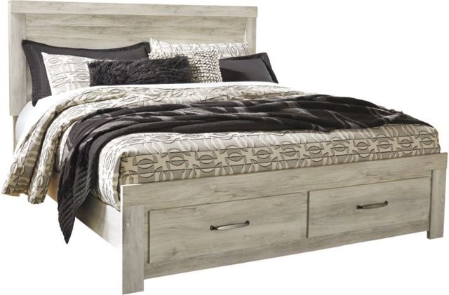 Signature Design by Ashley® Bellaby 4-Piece Whitewash King Platform Storage Bed Set-1