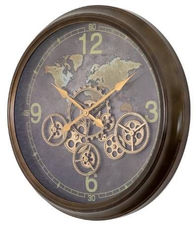 YHD Coffee World Gear Clock-2