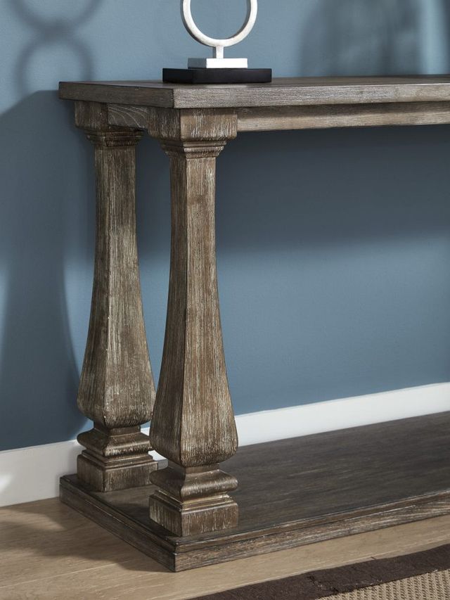 Signature Design by Ashley® Johnelle Weathered Gray Sofa Table-5