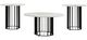 Coaster® Haven 3-Piece White Occasional Table with Black Base Set-0