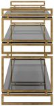 Uttermost® Stacked Up Smoke Gray Console Table with Lightly Antique Gold Frame-4