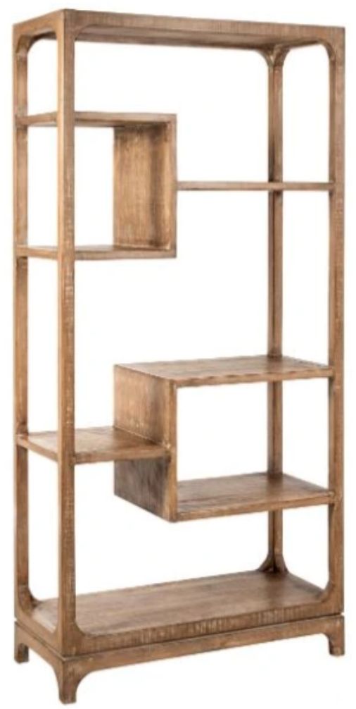 Nest Home Collections Morgan Natural Gray Etagere-0