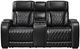 Signature Design by Ashley® Boyington Black Power Reclining Loveseat with Console-1