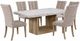 Global Furniture USA D02 7-Piece Beige/Natural Dining Set-0