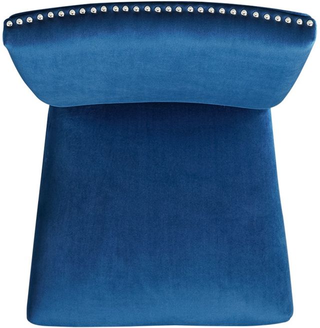 Elements International Francesca Blue Velvet Counter Chair-3