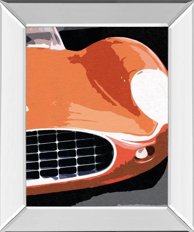 Classy Art Ferrari Classic by Malcolm Sanders Mirror Framed Wall Art-1