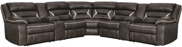 Signature Design by Ashley® Kincord 3-Piece Midnight Power Reclining Curved Sectional-0