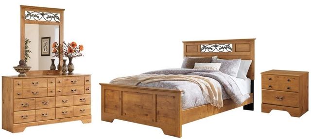 Signature Design by Ashley® Bittersweet 4-Piece Light Brown Queen Panel Bed Set-0