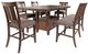 Jofran Inc. Mission Viejo 6-Piece Warm Brown Counter Dining Set-0