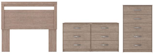 Signature Design by Ashley® Flannia 3-Piece Gray Full Bedroom Set-0
