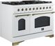 FORNO® Antico Alta Qualita 48" White Pro Style Dual Fuel Range-1