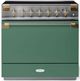 AGA™ Elise 36" Stainless Steel Pro Style Induction Range with Mineral Green Door-0