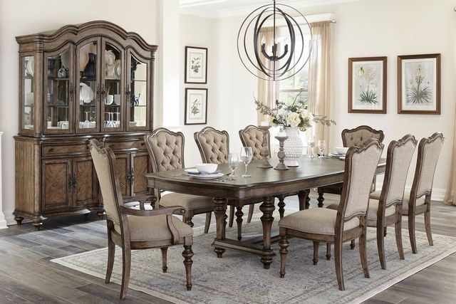 Mazin Furniture Heath Court Brown Arm Dining Chair-3