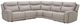 Signature Design by Ashley® Gravier 5-Piece Gray Power Reclining Curved Sectional-0