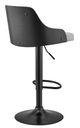 Armen Living Asher Gray/Black Adjustable Bar Stool-2