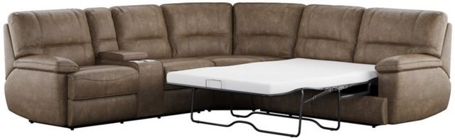 Emerald Home Aurora 3-Piece Brown Full Sleeper and Power Sectional-0