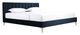Mazin Furniture Melina Navy Blue King Upholstered Platform Bed-1