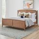 Flexsteel® Verona Brown Oak King Panel Bed-1