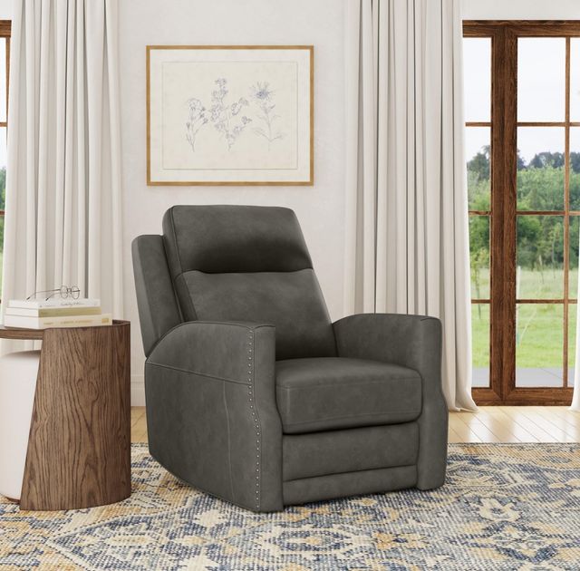 Flexsteel® Maxwell Cinder Power Gliding Recliner with Power Headrest and Lumbar-1