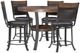 Powell® Franklin 5-Piece Black/Umber Brown Dining Counter Set-0