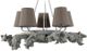 A & B Home Gray 5-Light Chandelier-0