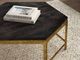 Hooker® Furniture Commerce and Market Dark Wood Octavius Cocktail Table with Gold Base-3