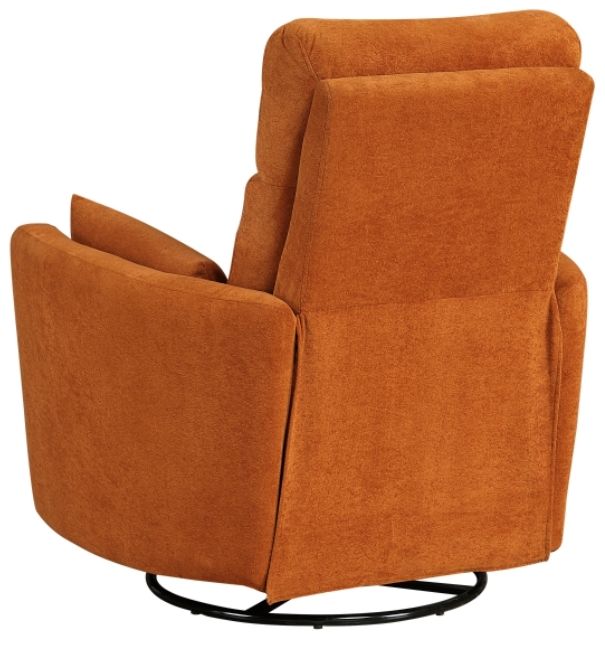 Homelegance® Desso Orange Swivel Glider Manual Reclining Chair-4