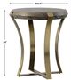 Uttermost® Unite Dark Walnut Stainwashed Side Table with Brushed Brass Legs-2